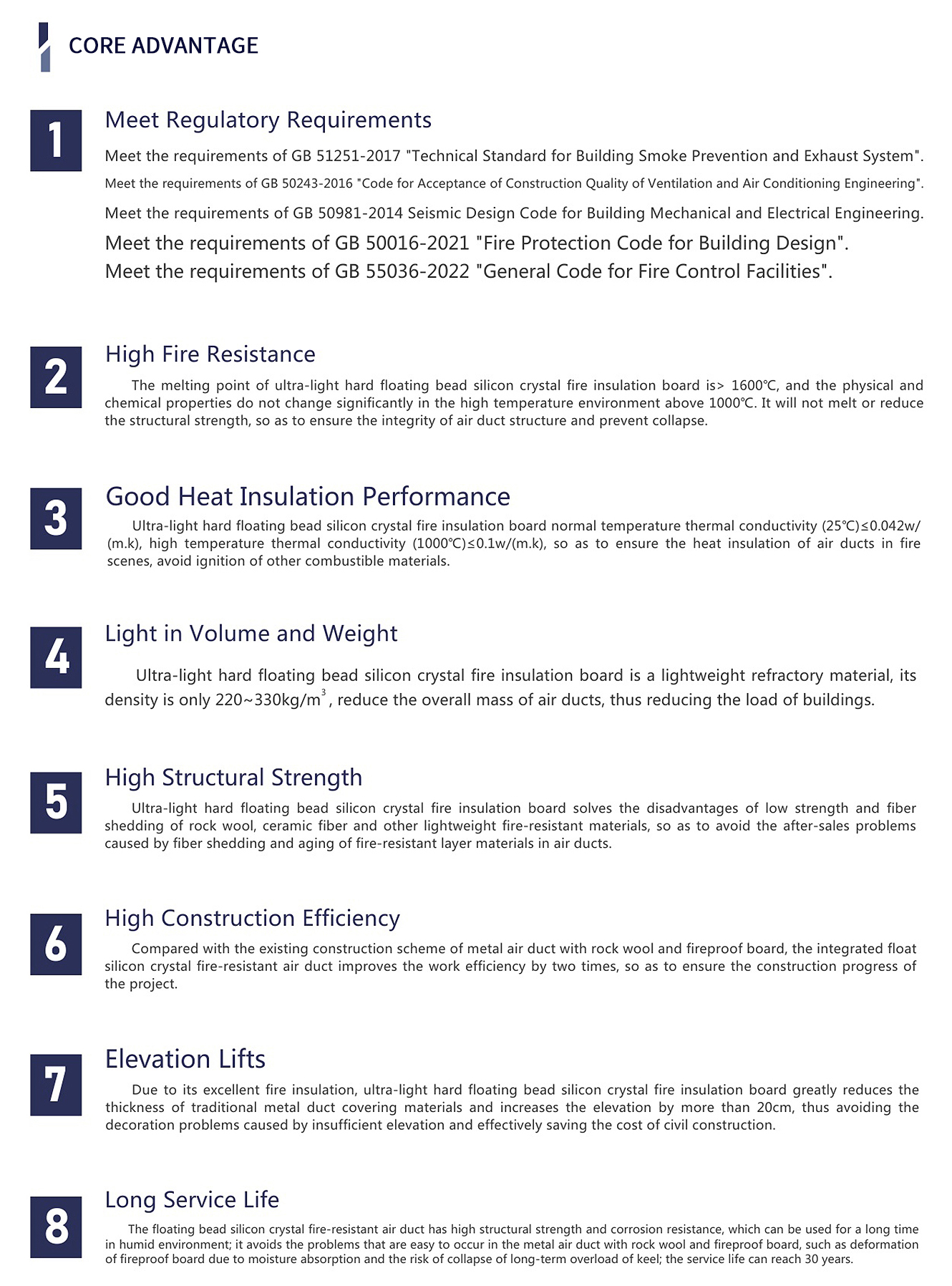 Advantages of floating bead silicon crystal refractory insulation board